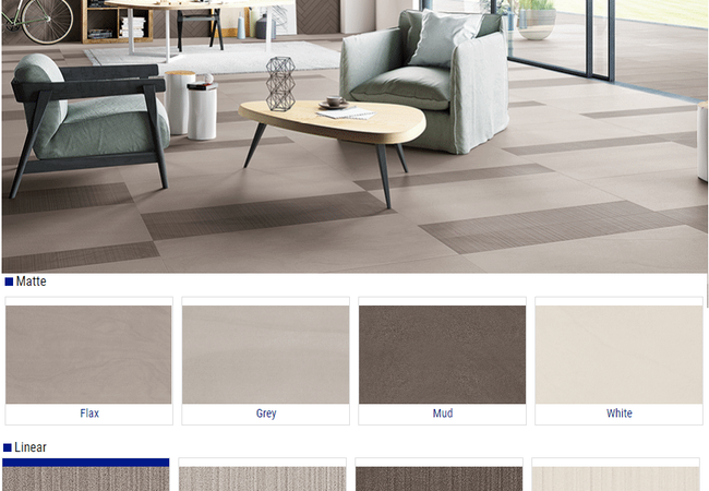 Olympia Sands Experience Matte Porcelain Tiles Color: Flax, Grey, Mud, White Size: 24x48, 12x24, 3x24