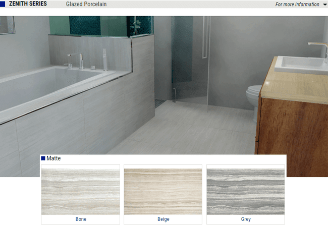 Olympia Zenith Matte Glazed Porcelain Tiles Color: Bone, Beige, Grey Size: 12x24