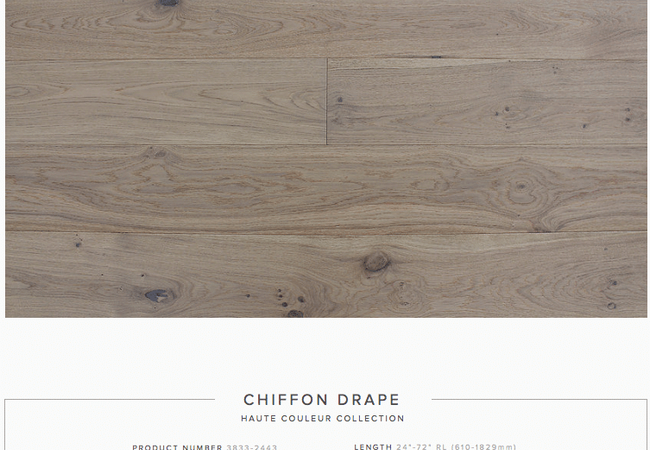 Pravada Haute Couleur European White Oak Engineered Chiffon Drape