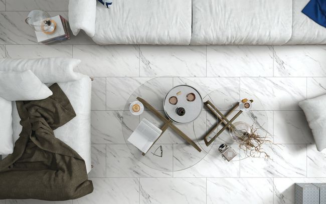 Prism White Marble Luxury Vinyl Tile view 2