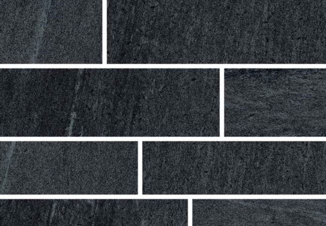 Richmond Tile Urban 2.0 Raven Black 12x24 Design 6 Mosaic Honed Rectified