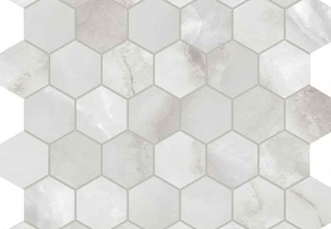 Richmond Tile Valencia Onyx Nuvolato 2" Hexagon Mosaic Polished