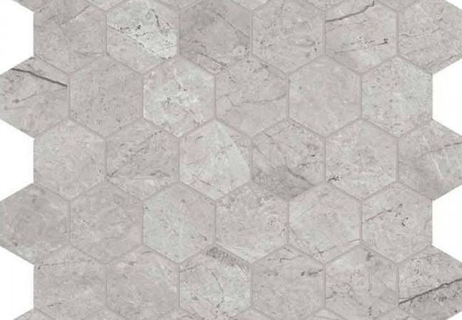 Richmond Tile Valencia Paradiso Argento 2" Hexagon Mosaic Polished