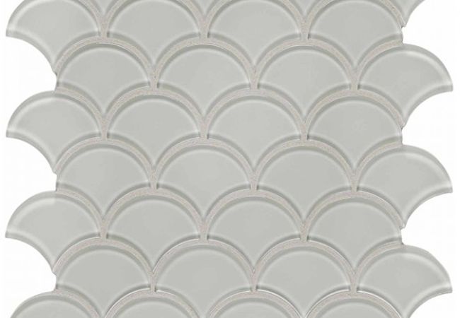 Richmond Tile Element Glass Mist scallop Mosaic