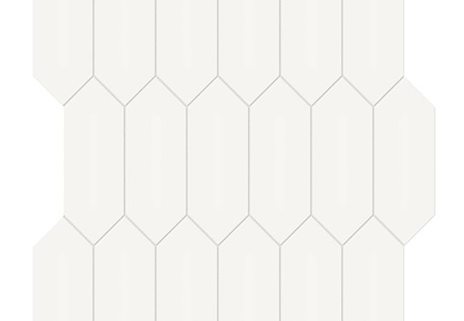 Richmond Tile Soho Canvas White 12"x12" Picket Matte