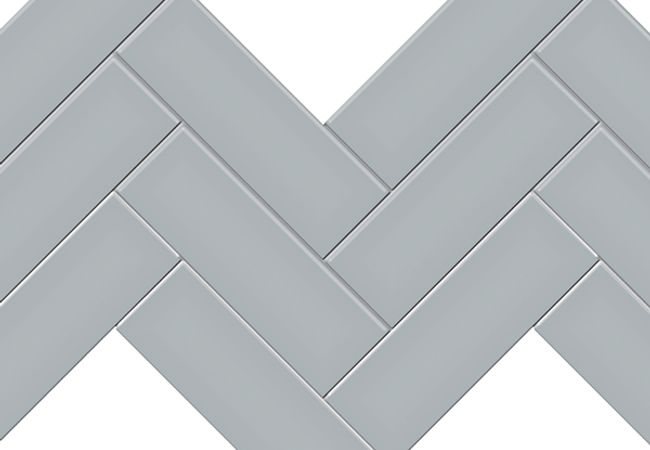 Richmond Tile Soho Cloud Blue 12"x12" Herringbone Glossy
