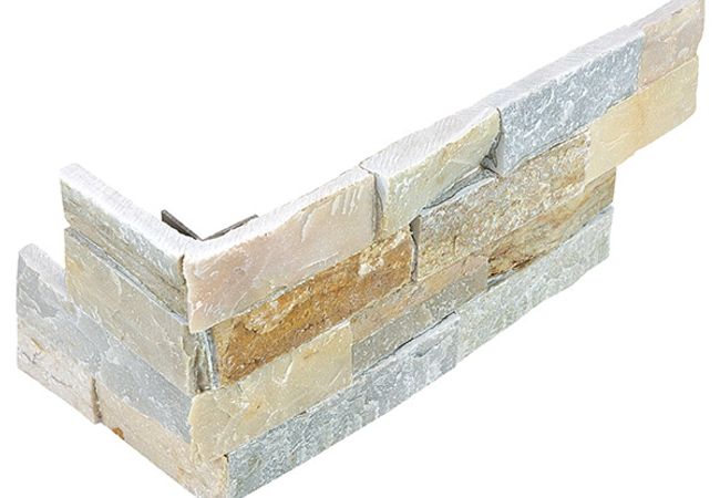 Richmond Tile Ledger Stone Beachwalk Assembled Corner 6"x18"