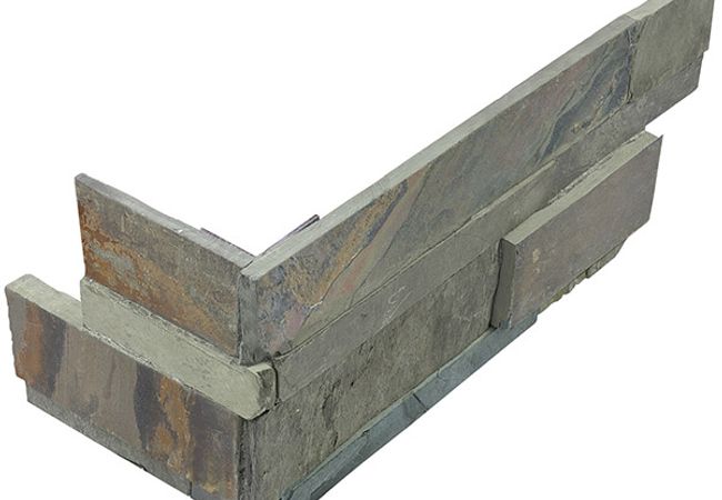 Richmond Tile Ledger Stone Indian Coast Assembled Corner 6"x18"
