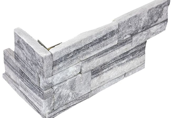 Richmond Tile Ledger Stone Nordic Crystal Assembled Corner 6
