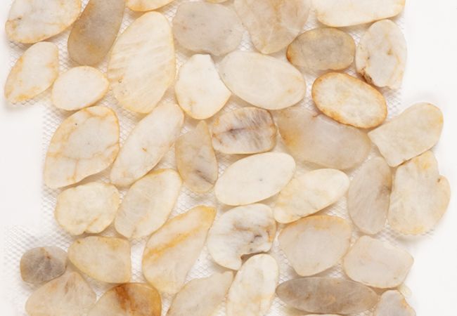 Richmond Tile Pebble Zen Fiji Cream 12"x12" Mosaic Polished