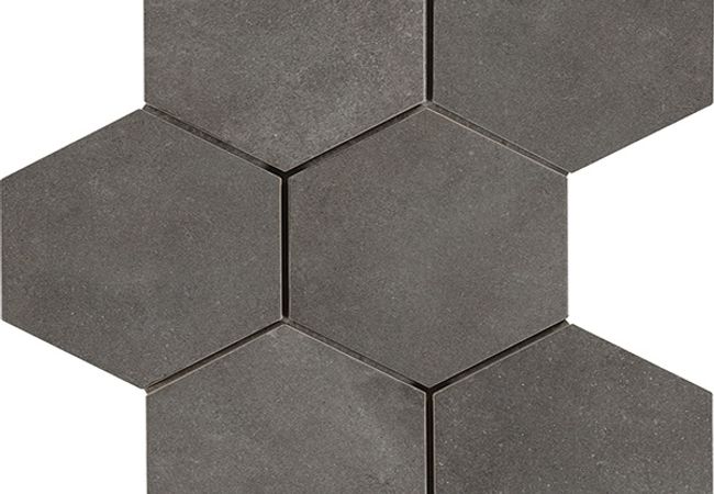 Richmond Tile Cassini Peltro 8"x7" Hexagon Decor