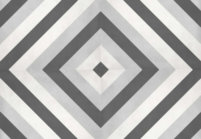 Richmond Tile Geoshapes Ice 8x8 Diamond Deco