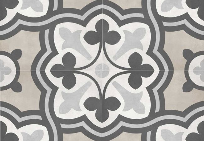 Richmond Tile Geoshapes Sand 8x8 Baroque Deco