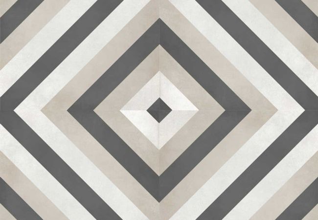 Richmond Tile Geoshapes Sand 8x8 Diamond Deco