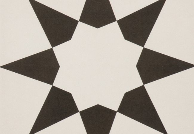 Richmond Tile Geoshapes Stellar 8x8 Monochrome Deco