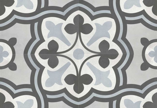Richmond Tile Geoshapes Tide 8x8 Baroque Deco