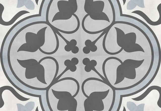 Richmond Tile Geoshapes Tide 8x8 Clover Deco