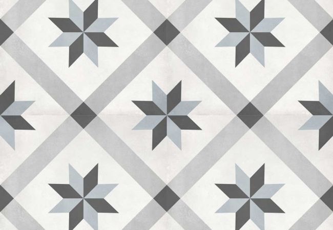 Richmond Tile Geoshapes Tide 8x8 Compass Deco