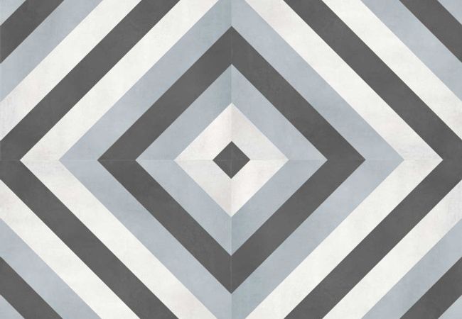 Richmond Tile Geoshapes Tide 8x8 Diamond Deco