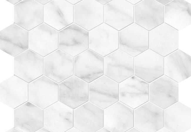 Richmond Tile Plata Carrara Abisso 2" Hexagon Mosaic Matte