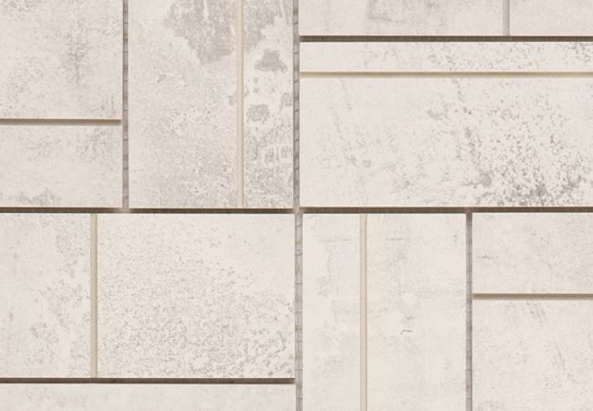 Richmond Tile Stonecrete Salted Cement 12x24 Design 6 Mosaic Honed Rectified