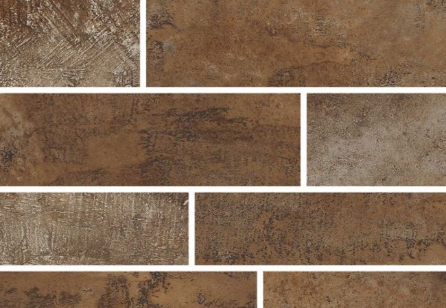 Richmond Tile Stonecrete Smoldered Cement 12x24 Design 6 Mosaic Honed Rectified