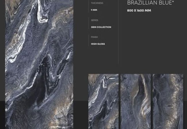 Sidco 32x64 Porcelain Tile Brasilian Blue