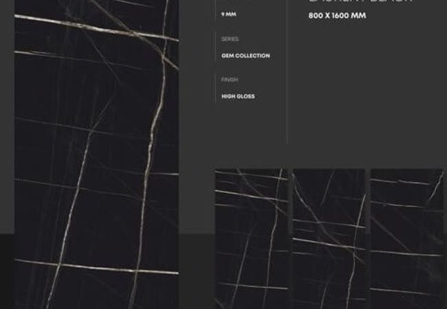 Sidco 32x64 Porcelain Tile Laurent Black