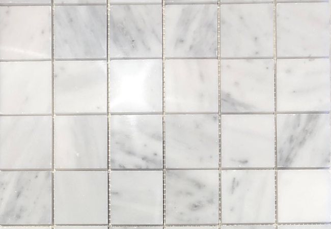 Sapphirus Stone & Tile Carrara Square Polished Marble Mosaic