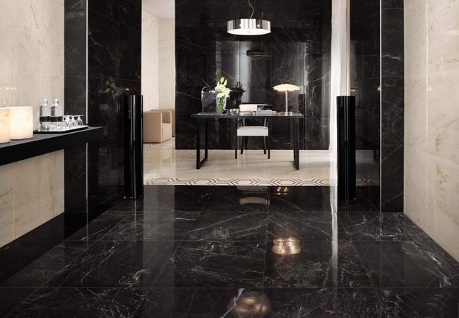 Sapphirus Stone & Tile Sombra Black Rectified Porcelain