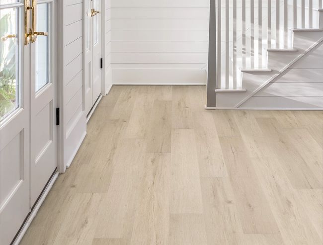 Shaw Pantheon HD Plus Natural Bevel Fresco Cream Luxury Vinyl Plank view 2