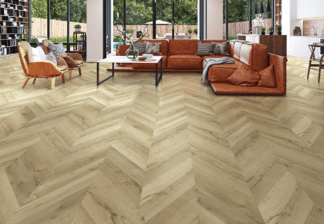 Twelve Oaks Surewood Chevron Art District Luxury Vinyl Plank view 2