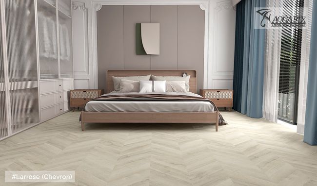 Aquafix Grand Cru Chevron Larrose Luxury Vinyl Plank view 2