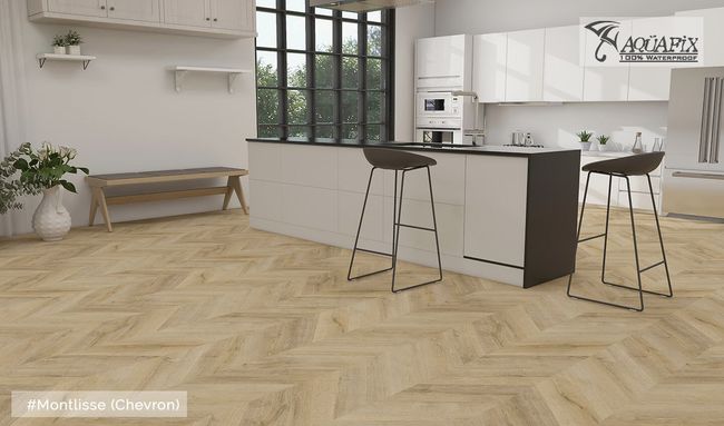 Aquafix Grand Cru Chevron Montlisse Luxury Vinyl Plank view 2