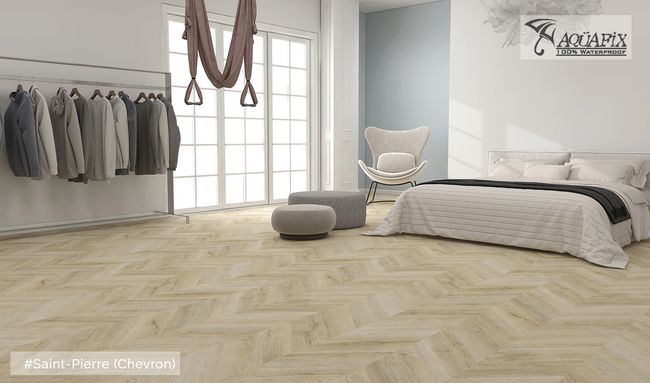 Aquafix Grand Cru Chevron Saint-Pierre Luxury Vinyl Plank view 2