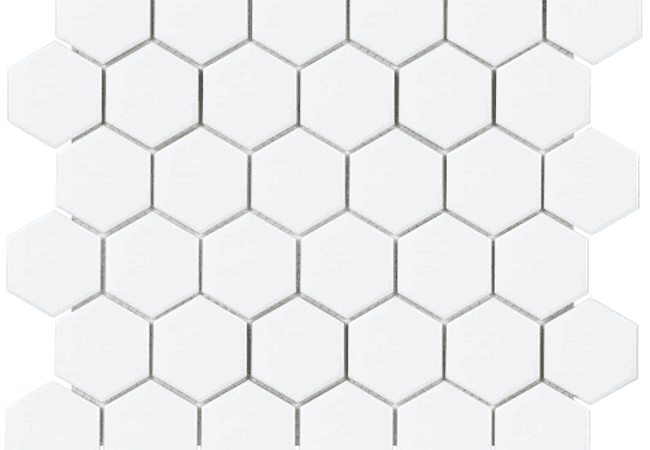 Urban Zebra Porcelain Mosaic Porcelain Tile White