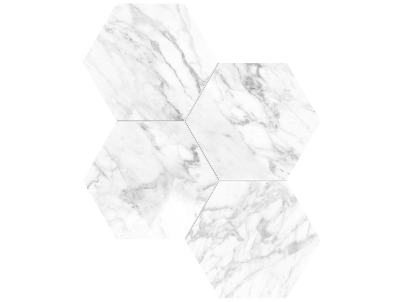 Anatolia La Marca Statuarietto Hexagon Polished Mosaic 2", Anatolia Tile & Stone