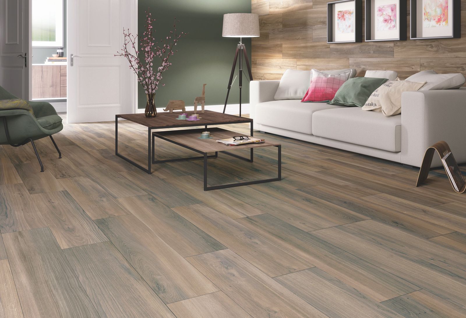 CIFL Cameram Olivo Glazed Porcelain Tile 9" x 36", CIFL