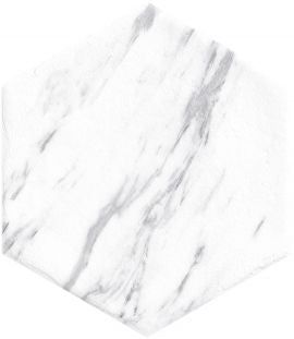 CIFL Porcelain - Hexagons Dorset White Matte Porcelain 8" x 10", CIFL