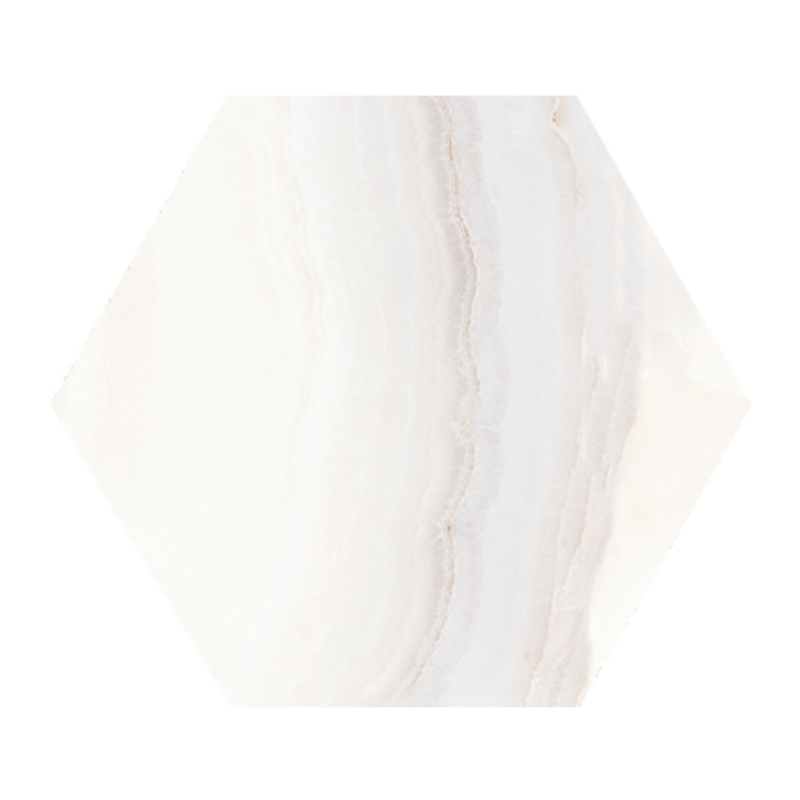 CIFL Porcelain - Hexagons Onyx Beige Matte Porcelain 8" x 10", CIFL
