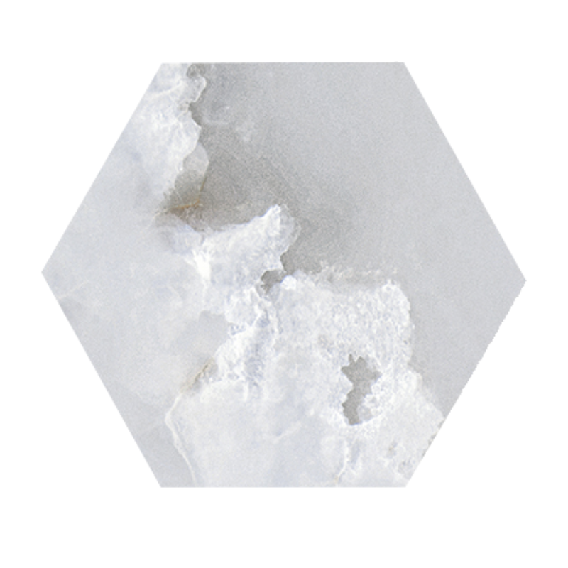 CIFL Porcelain - Hexagons Onyx Grey Matte Porcelain 8" x 10", CIFL