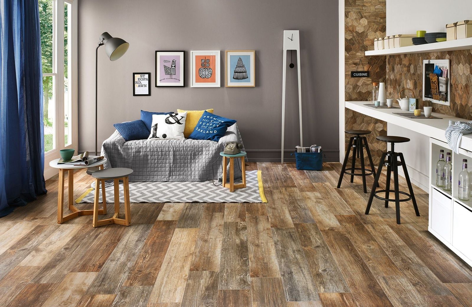 CIFL Time Stonewash Glazed Porcelain Tile 6" x 36", CIFL