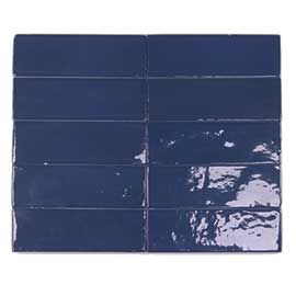 Sarana Tile Safi White -COBALT Ceramic 2" x 6"